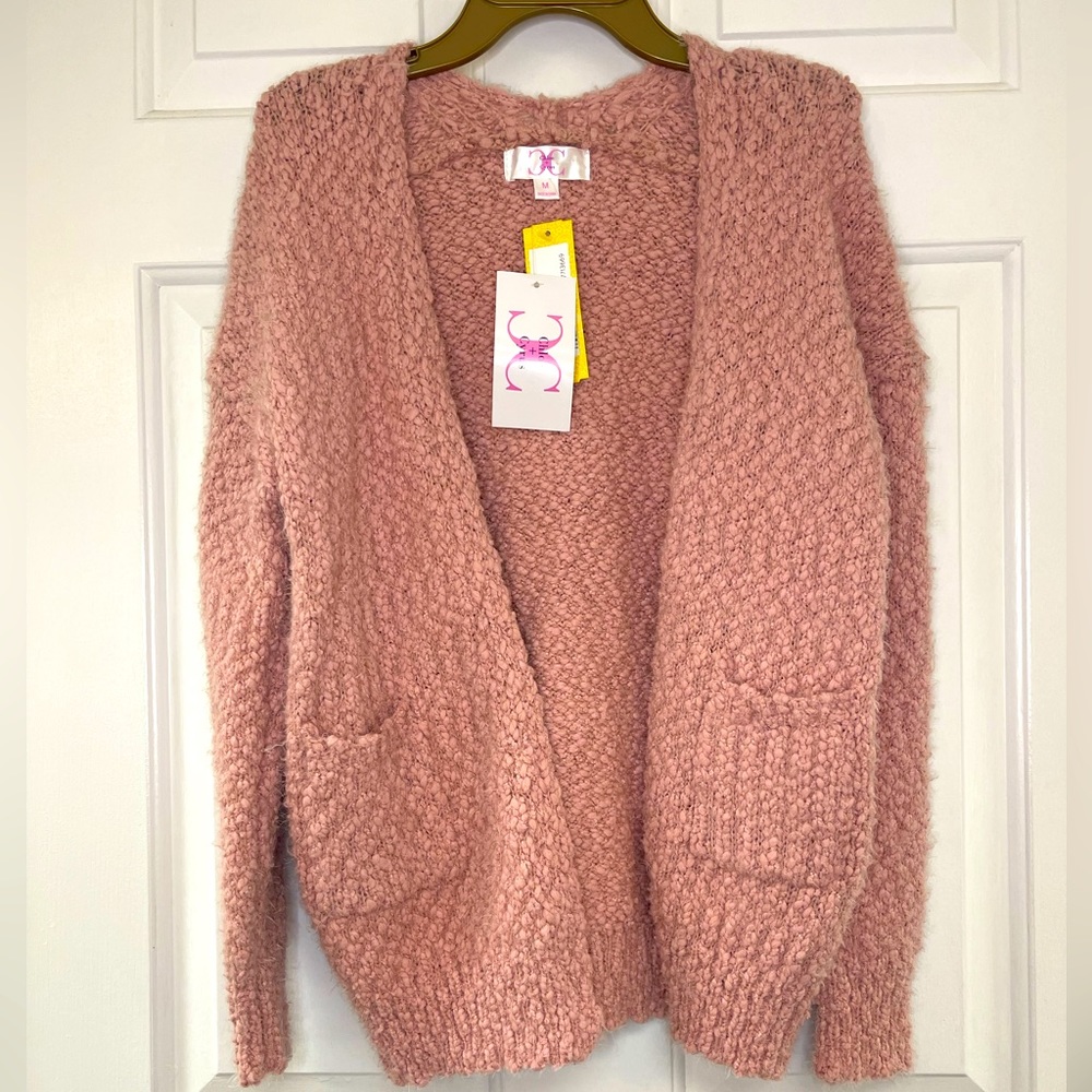 NWT Pink Open Cardigan, size M